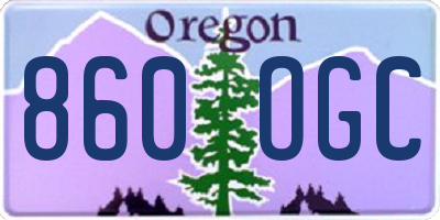 OR license plate 860OGC