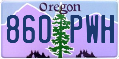 OR license plate 860PWH