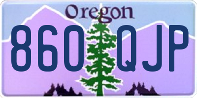 OR license plate 860QJP