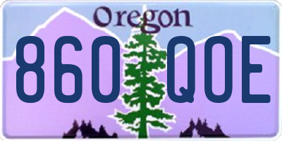 OR license plate 860QOE