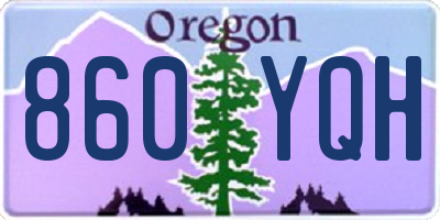 OR license plate 860YQH