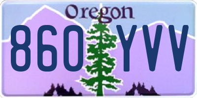 OR license plate 860YVV