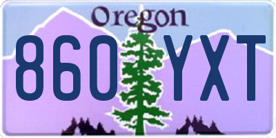 OR license plate 860YXT