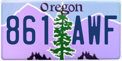 OR license plate 861AWF