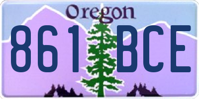 OR license plate 861BCE