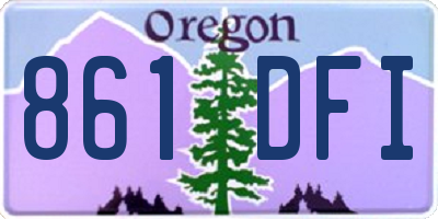 OR license plate 861DFI