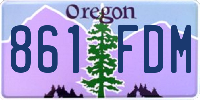 OR license plate 861FDM