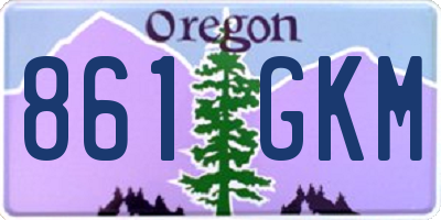 OR license plate 861GKM