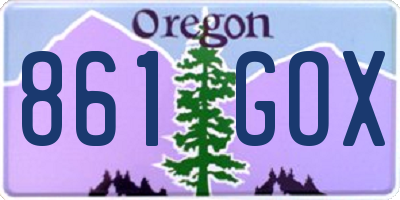 OR license plate 861GOX