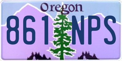 OR license plate 861NPS