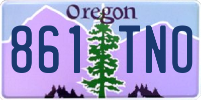 OR license plate 861TNO