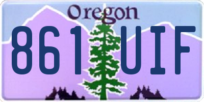 OR license plate 861UIF