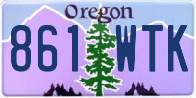 OR license plate 861WTK