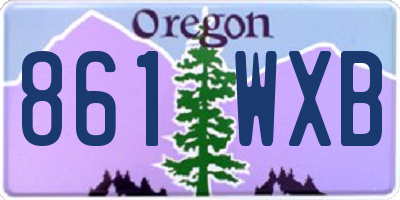 OR license plate 861WXB