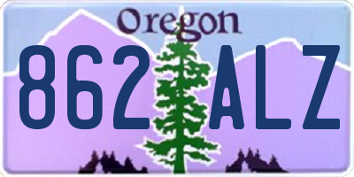 OR license plate 862ALZ