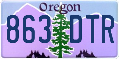 OR license plate 863DTR
