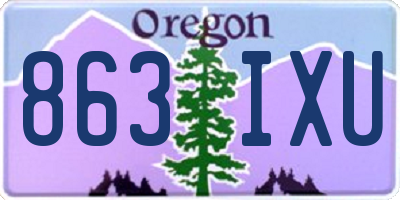 OR license plate 863IXU