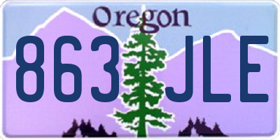 OR license plate 863JLE