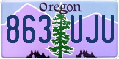 OR license plate 863UJU