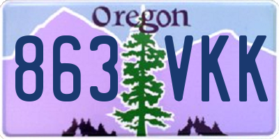 OR license plate 863VKK