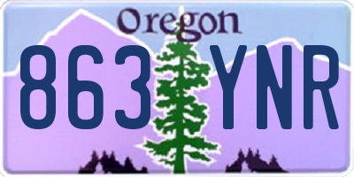 OR license plate 863YNR