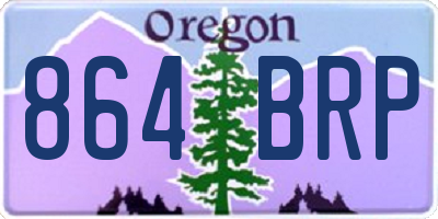 OR license plate 864BRP