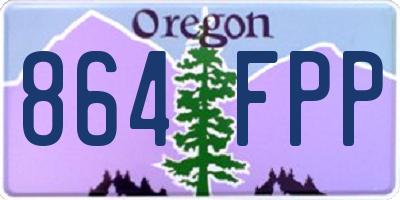 OR license plate 864FPP