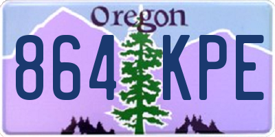 OR license plate 864KPE