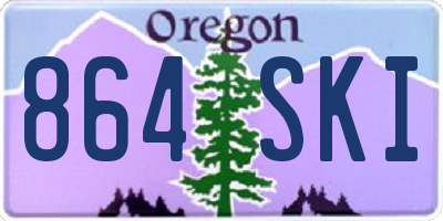 OR license plate 864SKI