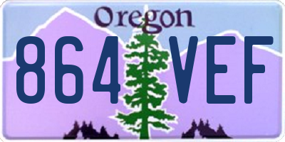 OR license plate 864VEF