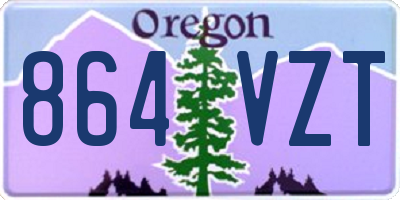 OR license plate 864VZT