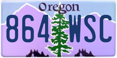 OR license plate 864WSC