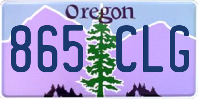 OR license plate 865CLG