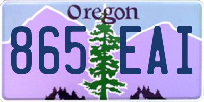 OR license plate 865EAI