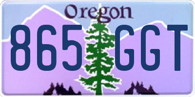 OR license plate 865GGT