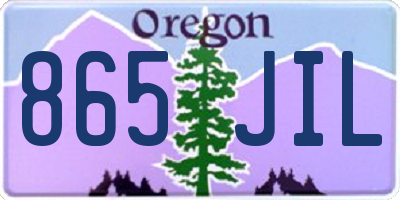 OR license plate 865JIL