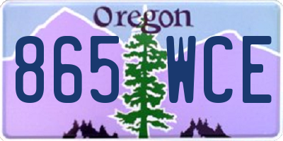 OR license plate 865WCE