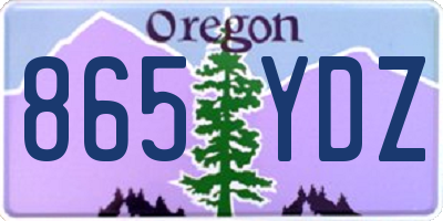 OR license plate 865YDZ