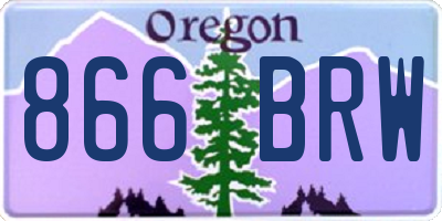 OR license plate 866BRW