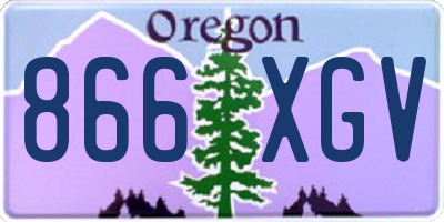 OR license plate 866XGV