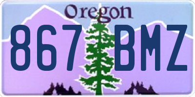 OR license plate 867BMZ