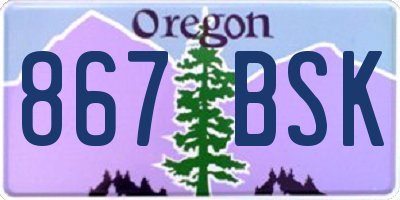 OR license plate 867BSK