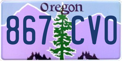 OR license plate 867CVO