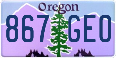 OR license plate 867GEO