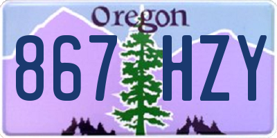 OR license plate 867HZY