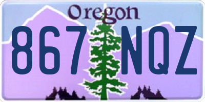 OR license plate 867NQZ