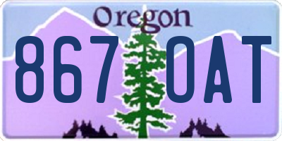 OR license plate 867OAT