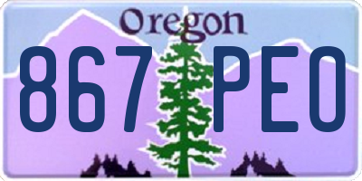 OR license plate 867PEO