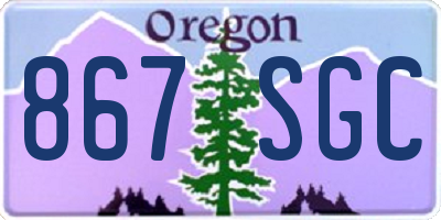OR license plate 867SGC