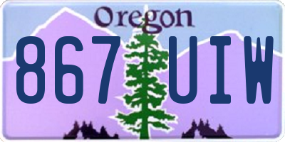 OR license plate 867UIW